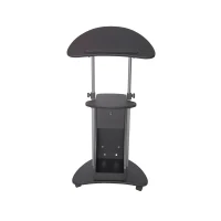 Ergonomic Sit-to-Stand Laptop Cart with Tilting Panel, Storage-Equipped Laptop Stand for Offices, 21.5″ L x 17″ W x 31.5″ H, Black(m-2)
