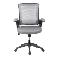 Cozy Task Chair with Breathable Mesh Back and TechniFlex Upholstered Seat, Ergonomic Office Chair for Offices, 25" L x 25" W x 34" H, Gray(m-2)
