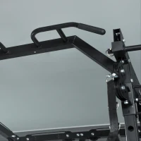 Soozier Multi-Functional Power Rack, Smith Machine Cable Crossover System with Pull Up Bar, Lat-Pull Down System, Landmine(m-10)