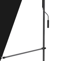 Outsunny 6.5' x 4' Manual Retractable Awning, Non-Screw Patio Awning, UV Resistant for Window or Door, Black(m-8)