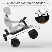 Aosom Compatible Baby Toddler Push Car Foot-to-Floor Ride-On Wheel Mercedes-Benz G350 Licensed White(m-6)