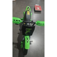 Qaba 12V Kids Electric Motorcycle, Ride on Motorcycle with Training Wheels, Rear Suspension, Horn for 3-6 Years, Green(m-3)