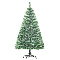 HOMCOM 5FT Indoor Christmas Tree Artificial Decoration Xmas Gift with Metal Stand 416 Tips(m-2)
