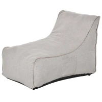 HOMCOM Bean Bag Chair, Stuffed Large Lounger for Indoors, Includes Washable Cover, Side Pockets and Backrest, for Kids and Adults, Grey(m-13)