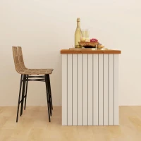 HOMCOM Rattan Counter Bar Stools Set of 2, 26" Counter Height Barstools with Back, Bar Chairs for Kitchen Island, Brown(m-7)