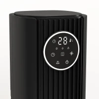 HOMCOM 28dB Tower Fan with 12 Speeds and 4 Modes, Standing Floor Fan with 80° Oscillating, 12H Timer, Black(m-9)