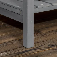 Outsunny Wooden Raised Garden Bed, Elevated Planter Box Stand with 8 Slots and Open Shelf, Dark Gray(m-8)