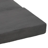 HOMCOM 51" Chair Bed, Corduroy Upholstered Sleeper Chair with Pillow, Dark Grey(m-12)