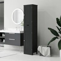 HOMCOM Freestanding Bathroom Cabinet with Drawer and 2 Doors, Tall Bathroom Cupboard for Kitchen, Study, Living Room(m-8)