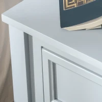 HOMCOM Sofa Side Table, Accent End Table with Storage Drawer and Bottom Shelf for Living Room,Gray(m-8)