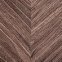 HOMCOM Sideboard Buffet Cabinet, Chevron Double Door Kitchen Cabinet, Accent Cabinet with Adjustable Shelf, Walnut(m-9)