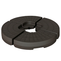 Outsunny 4-Piece Cantilever Umbrella Base, 148 lbs, Coffee