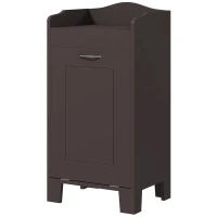 HOMCOM Tilt-out Laundry Storage Cabinet with Tabletop and Compartment Hamper, Coffee(m-1)