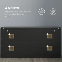HOMCOM Narrow Storage Bench, Upholstered Entry Way Bench, Shoe Rack Bench with 2 Flip Drawers, 2 Vents for 8 Pairs of Shoes(m-8)