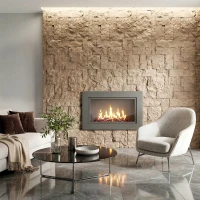 HOMCOM 8-Pack 3D Faux Stone Wall Panels, Lightweight Polyurethane Panels for Interior and Exterior Accent Walls, Beige(m-10)