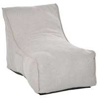 HOMCOM Bean Bag Chair, Stuffed Large Lounger for Indoors, Includes Washable Cover, Side Pockets and Backrest, for Kids and Adults, Grey(m-1)