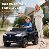 Qaba 12V Ride On Car, Licensed Lexus GX550, 2-Seater Kids Electric Vehicle with Remote Control and Suspension System, Black(m-6)