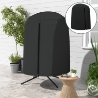 Outsunny Egg Chair Cover, 420D Oxford Fabric Waterproof Anti-dust Furniture Protector for Φ50.4" x 74.8" H Stand, Black(m-1)