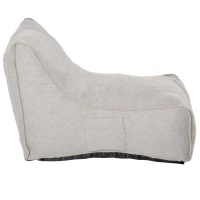 HOMCOM Bean Bag Chair, Stuffed Large Lounger for Indoors, Includes Washable Cover, Side Pockets and Backrest, for Kids and Adults, Grey(m-11)