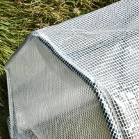 Outsunny 39" x 28" x 24" Portable Mini Greenhouse PE Grow House with Zipper Door Gardening Plant Cover Steel Frame(m-10)