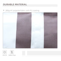 Outsunny 10' x 8' Retractable Awning, Patio Awnings, Sunshade Shelter w/ Manual Crank Handle, UV & Water-Resistant Fabric and Aluminum Frame for Deck, Balcony, Yard, Coffee Stripes(m-4)