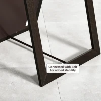 HOMCOM 58" x 20" Full Length Mirror with Frame, Floor Standing Mirror, Rectangular Full Body Mirror for Bedroom, Living Room, Brown(m-5)