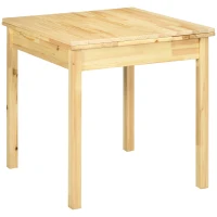 HOMCOM Folding Dining Table with Pine Wood Frame, Drop Leaf Tables for Small Spaces, Foldable Kitchen Table for Dining Room, Natural(m-11)