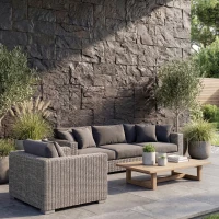 HOMCOM 8-Pack 3D Faux Stone Wall Panels, Lightweight Polyurethane Panels for Interior and Exterior Accent Walls, Black(m-9)
