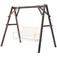 Outsunny 660 lbs Porch Swing Frame, A-Frame Hanging Chair Stand Only for DIY Painting, Swing Chair Stand for Backyard, Patio(m-1)