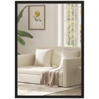 HOMCOM 20" x 28" Bathroom Mirror for Wall, Rectangular Mirror for Living Room, Bedroom, Entryway, Black(m-9)