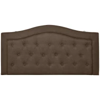 HOMCOM Upholstered Headboard, Button Tufted Bedhead Board, Home Bedroom Decoration for Full-Sized Beds, Brown(m-11)