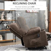 HOMCOM Lift Chair Recliners for Elderly with Footrest, Coffee(m-5)