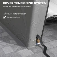 Outsunny Carport 12' x 20' Portable Garage, Heavy Duty Car Port Canopy with Ventilation Windows and Large Roll-up Door, Gray(m-8)