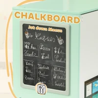 Qaba Play Kitchen, Corner Kids Kitchen Playset w/ Chalkboard, Range Hood, Ice Maker, Stove, Microwave, Sound & Lights(m-5)