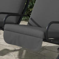 Outsunny 2-Seater Outdoor Porch Swing with Canopy, Patio Swing Chair for Garden, Poolside, Backyard, Gray(m-8)