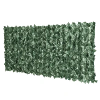 Outsunny Grass Wall Panels, 94.5" x 39" Artificial Grass Wall Decor,Greenery Backdrop Panels Wall for Outdoor, Indoor, Garden, Fence, Backyard, Dark Green(m-11)