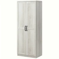HOMCOM 63" 2-Door Kitchen Pantry, Freestanding Storage Cabinet with 2 Adjustable Shelves for Kitchen or Living Room, White(m-11)