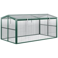 Outsunny 52" Aluminum Framed Polycarbonate Cold Frame Greenhouse / Raised Bed Cover(m-11)