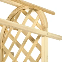 Outsunny 7.5' Wooden Wedding Arch, Garden Arch Arbor for Climbing Plants & Trellis Design, Great for Vines, or as Balloon Decoration Stand for Indoor Outdoor Ceremony, Party, Backdrop, Natural(m-7)