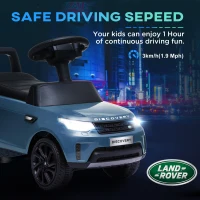 Qaba 2 in 1 Land Rover Licensed 6V Ride on Car Sliding Car Battery Powered Electric Car w/ Headlights Music Horn, Light Blue(m-7)