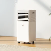 HOMCOM 10000 BTU Mobile Air Conditioner for Cooling and Dehumidifying, Remote Control, 24H Timer, LED Display, White(m-9)