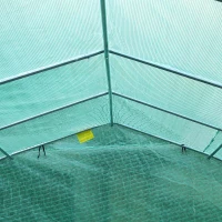 Outsunny 26' x 10' x 7' Walk-In Greenhouse Tunnel, Large Gardening Plant Hot House with 12 Windows and Zipper Doors for Backyard, Green(m-7)