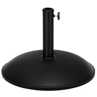 Outsunny 44 lbs Cement Round Umbrella Base Holder 19" Heavy Duty Parasol Stand for Patio, Outdoor, Backyard, Black(m-2)