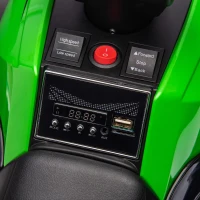 Aosom Kids ATV 4 Wheeler, 12V Kids Ride On Toy with Dual Motors, High & Low Speed, Music, Headlights, Up to 3.7 MPH, Green(m-9)