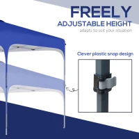 Outsunny 8' x 8' Pop Up Canopy Tent with Wheeled Carry Bag and 4 Sandbags, Instant Sun Shelter, Tents for Parties, Height Adjustable, for Outdoor, Garden, Patio, Royal Bue(m-6)