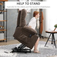 HOMCOM Lift Chair Recliners for Elderly with Footrest, Coffee(m-4)