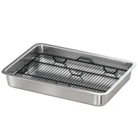 PawHut Dog Potty Tray Stainless Steel for Small and Medium Dogs, Dog Training Tray for Porch, Bathroom, Balcony, 28" x 20" x 4"(m-1)