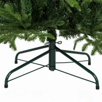 HOMCOM 6ft Artificial Christmas Tree Full Hinged Xmas Tree Metal Base, Green(m-11)