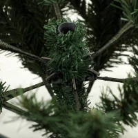 HOMCOM 6ft Artificial Christmas Tree Full Hinged Xmas Tree Metal Base, Green(m-10)