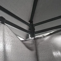 Outsunny 10' x 13' Outdoor Patio Gazebo Canopy Shelter with 6 Removable Sidewalls, & Steel Frame for Garden, Lawn, Backyard and Deck, Grey(m-7)